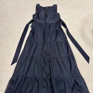 NWOT Talbot P4 Lightweight Fine Cotton Ankle Length Black Dress